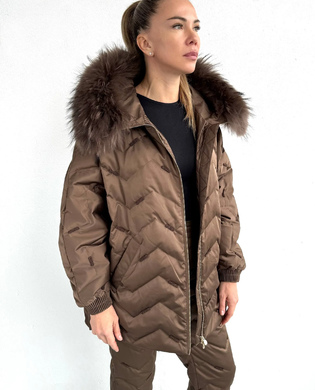 Пуховик TUFFONI 7725061D ШОКОЛАД OVERSIZE